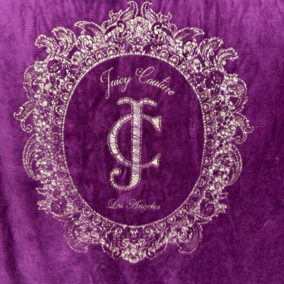 VTG Y2K Juicy Couture Purple Velour Track Suit M Hoodie Pants ASO Elana Gilbert - Picture 8 of 16